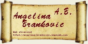 Angelina Branković vizit kartica